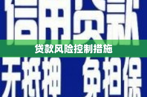 潮安贷款风险控制措施