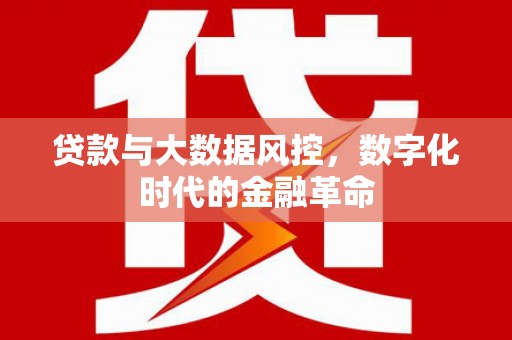 潮安贷款与大数据风控，数字化时代的金融革命