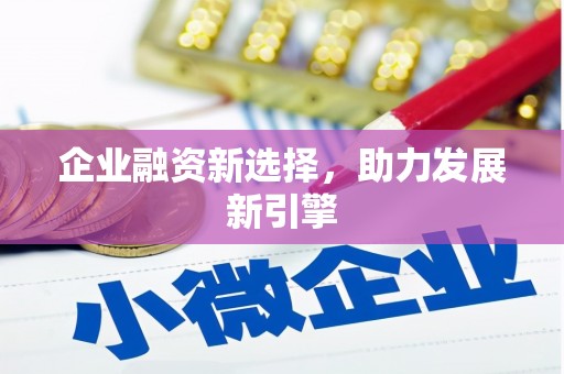 潮安企业融资新选择，助力发展新引擎