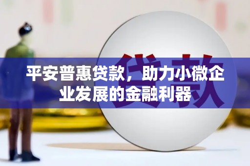 潮安平安普惠贷款，助力小微企业发展的金融利器