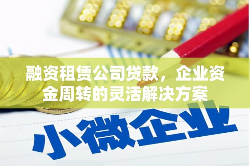 潮安融资租赁公司贷款，企业资金周转的灵活解决方案