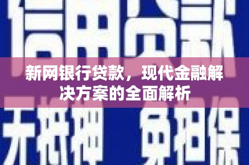 潮安新网银行贷款，现代金融解决方案的全面解析
