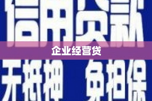 潮安企业经营贷