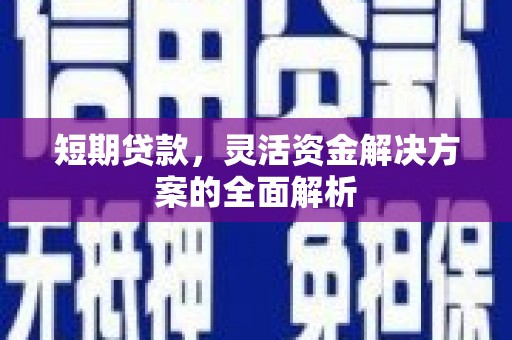 潮安短期贷款，灵活资金解决方案的全面解析