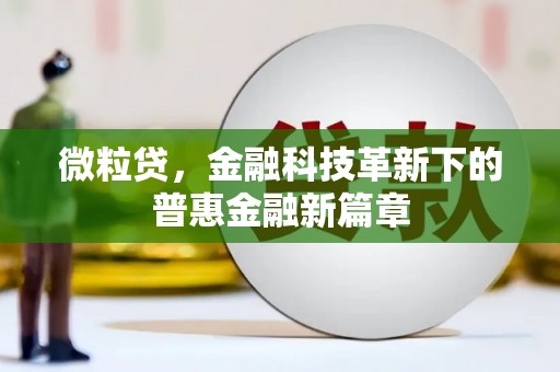 潮安微粒贷，金融科技革新下的普惠金融新篇章