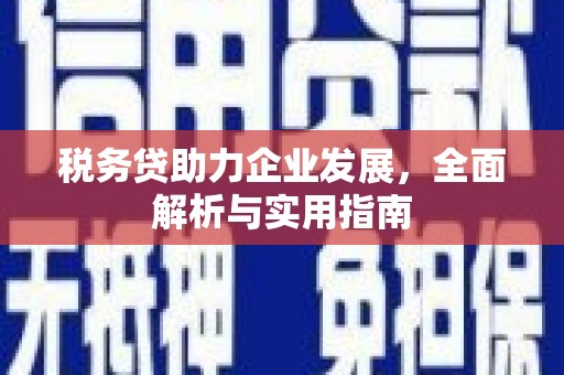 潮安税务贷助力企业发展，全面解析与实用指南