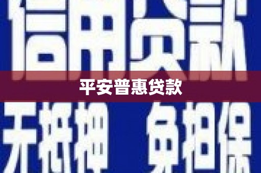 潮安平安普惠贷款